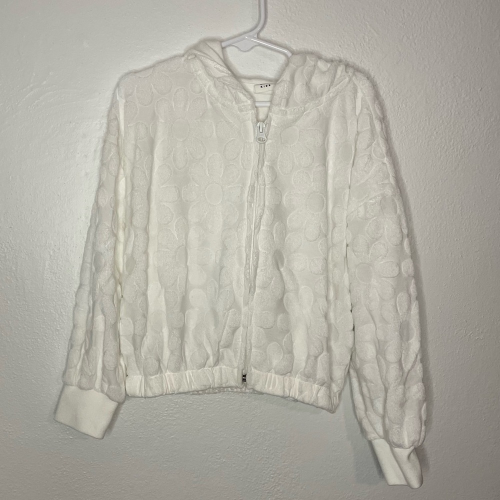 GAP Kids White Terrycloth Jacket Size Small Swim Cover